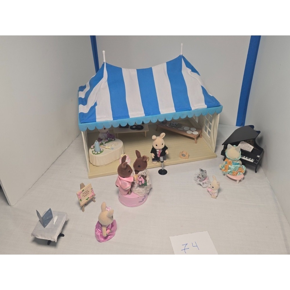 Calico Critters Chapel Marquee Forest Wedding Church Blue Sylvanian Families